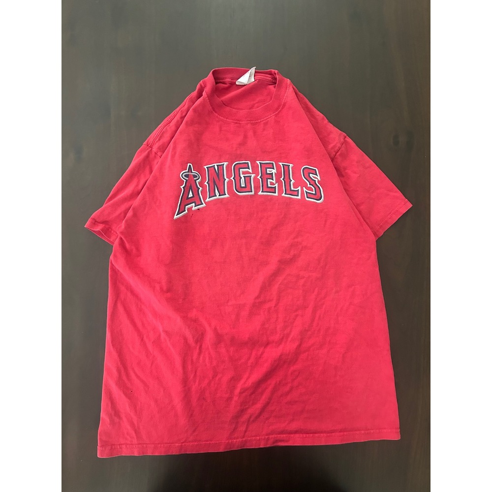Majestic Los Angeles Angels Casey Kotchman 35 Red T-Shirt Mens XL MLB‎ Baseball